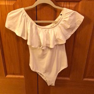 Forever 21 white off the shoulder body suit